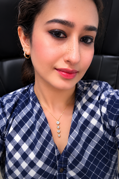 Vertical Solitaire Necklace