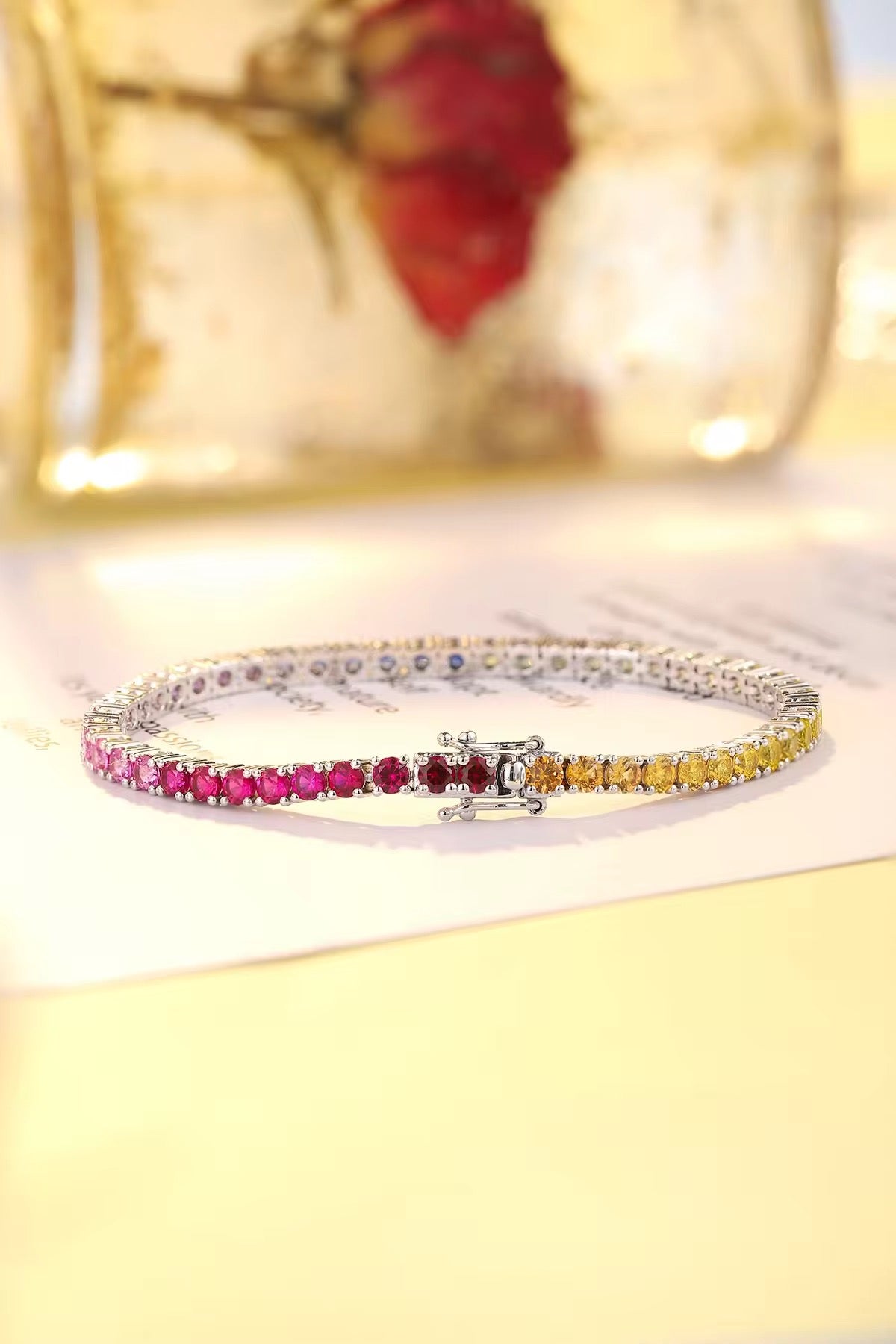 Rainbow Silver Luxe Bracelet