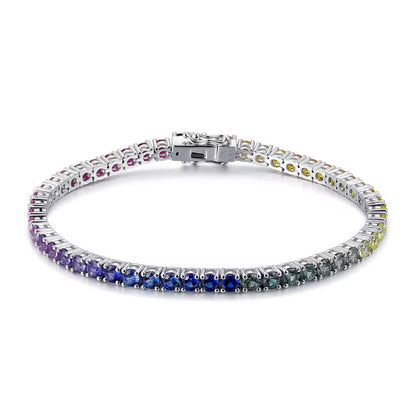 Rainbow Silver Luxe Bracelet