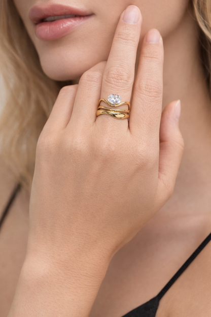 Molten Solitaire Series Rings