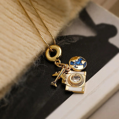 Wanderlust charm necklace