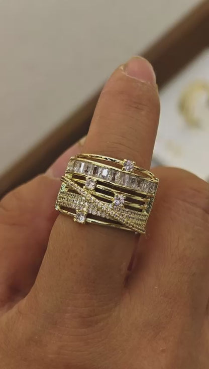 Ultimate Layered Ring- Silver & Gold