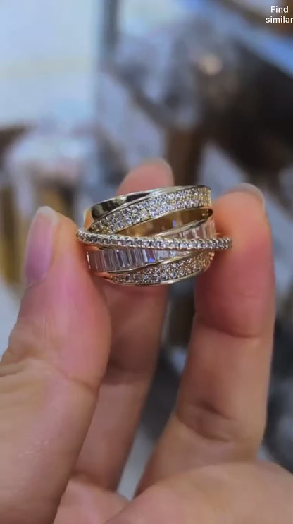 Rakol Layered Ring-Silver & Gold