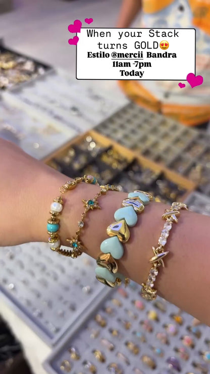 XOXO Tennis Gold SemiLuxe Bracelet